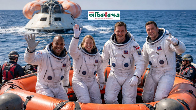 চাঁদ ঘুরে পৃথিবীতে আর্টেমিস-২ এর চার নভোচারী: ভেঙেছেন ৫৬ বছরের রেকর্ড